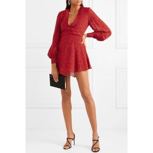 Alice & Olivia Polly Animal Print Night Out Dress - Picture 1 of 11